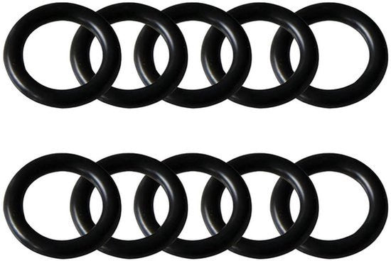 Gomme - Anelli di sigillatura - Nitrile - Anelli O - Imbottiture - Adatti a diverse applicazioni - Nero - 50 pezzi.