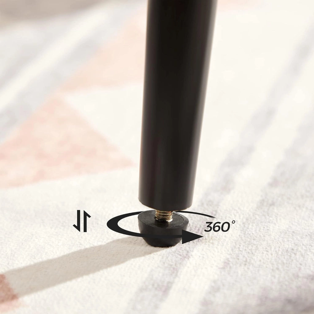 SONGMICS Poltroncina, Sedia da Pranzo, Sedia Imbottita, Fodera in Similpelle PU con Effetto Vintage, Gambe in Metallo, Portata 110 kg, Sala da Pranzo Salotto Camera, Grigio LDC079G01