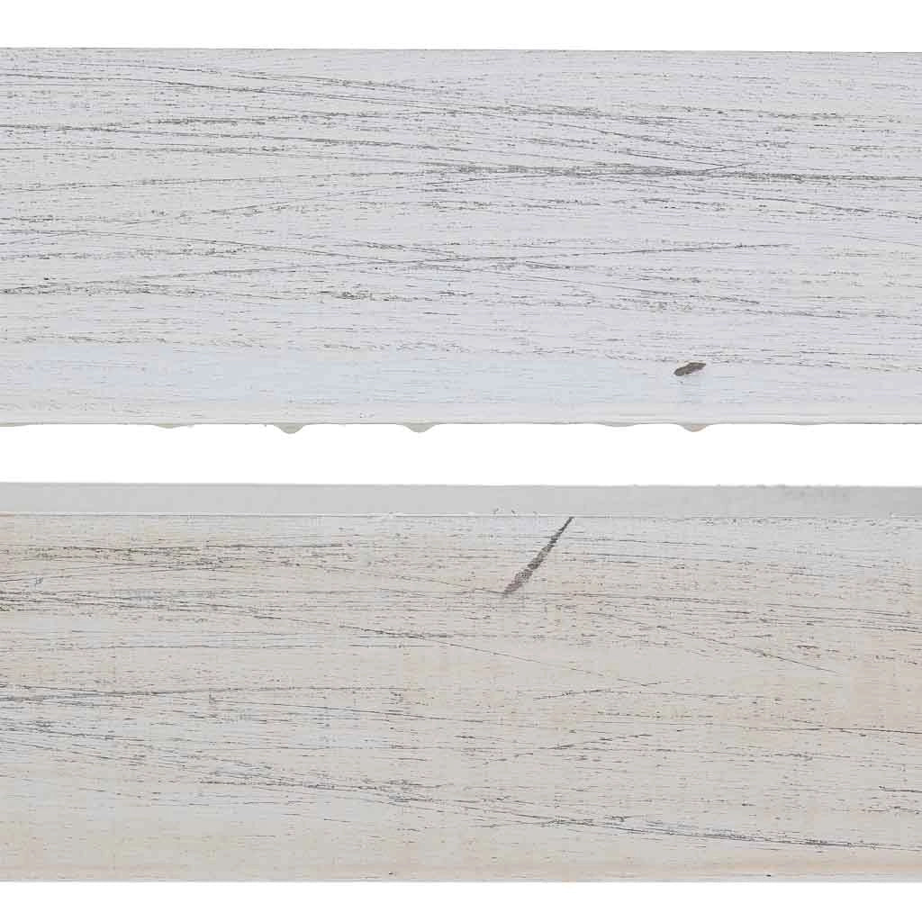 Set di 4 cestini in legno bianco