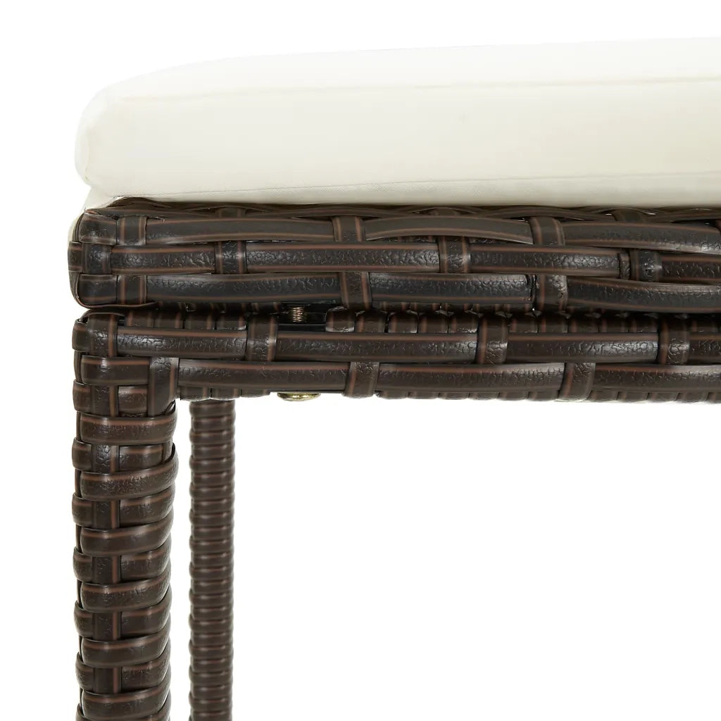 Set da Bar 3 pz in Polyrattan Marrone CFW7826665