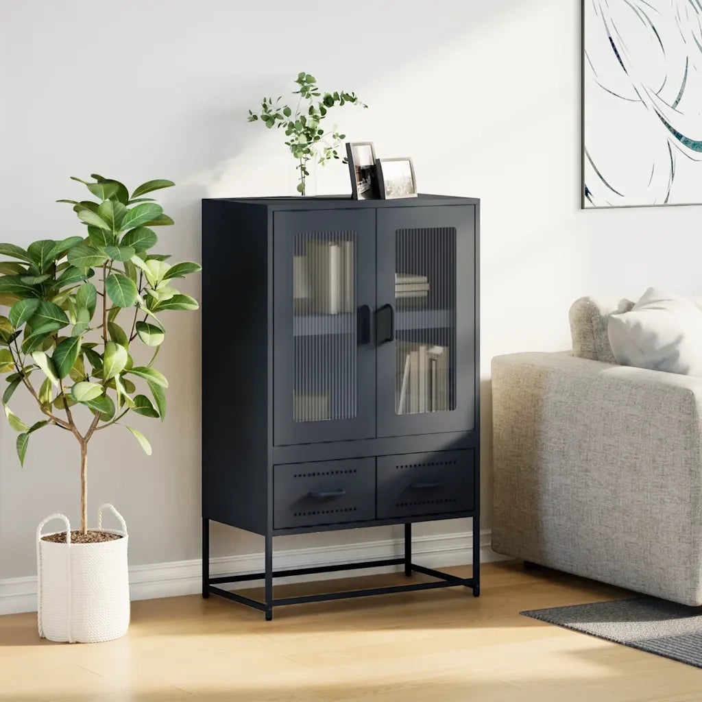 Credenza Antracite 68x39x111,5 cm Acciaio 853364