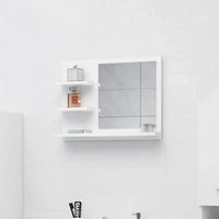 Specchio da Bagno Bianco 60x10,5x45 cm in Legno Multistrato 805006