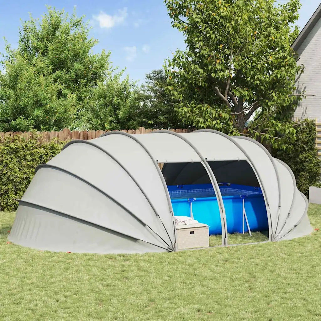 Tenda da piscina a cupola Grigio 538 x 440 x 204 cm