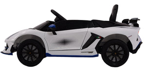 Macchina Elettrica per Bambini 12V con Licenza Lamborghini Aventador SVJ Small Bianca
