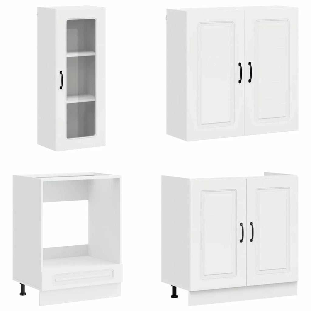 Unità Cucina KALMAR 8 pcs Bianco Lucido Legno ingegnerizzato 3438385