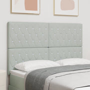 Testiera LED Grigia Chiara 80 cm Velluto