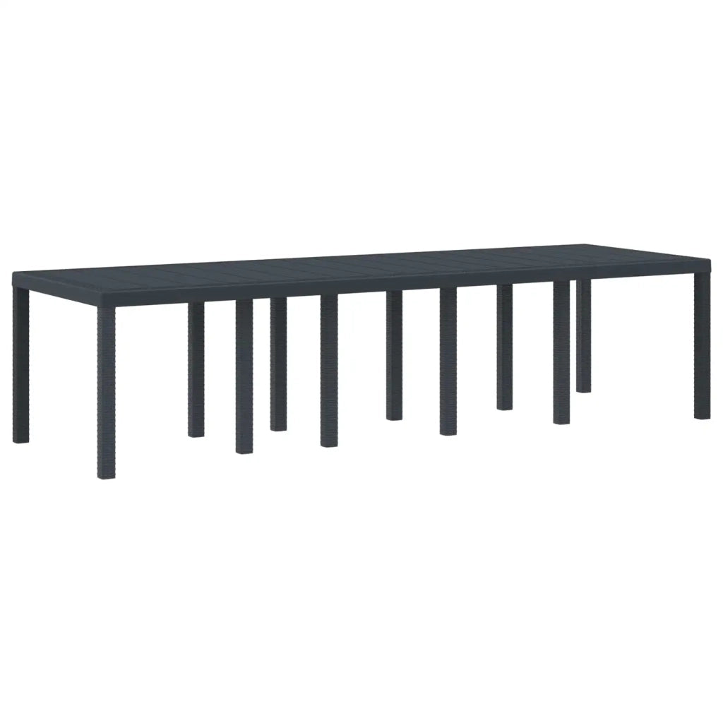 Tavolo da Giardino Antracite 300 x 100 x 73 cm polyrattan