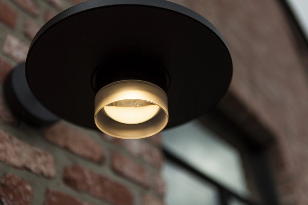 Applique esterna PLATO LED 7W IP54 nero alluminio Lutec