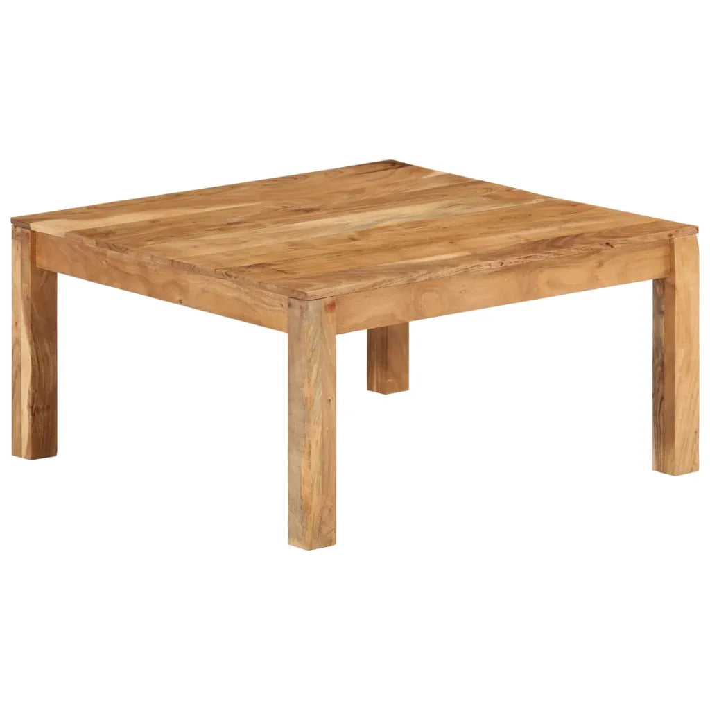 Tavolino da Salotto-Tavolino da soggiorno-Tavolo 80x80x40 cm in Legno Massello di Acacia