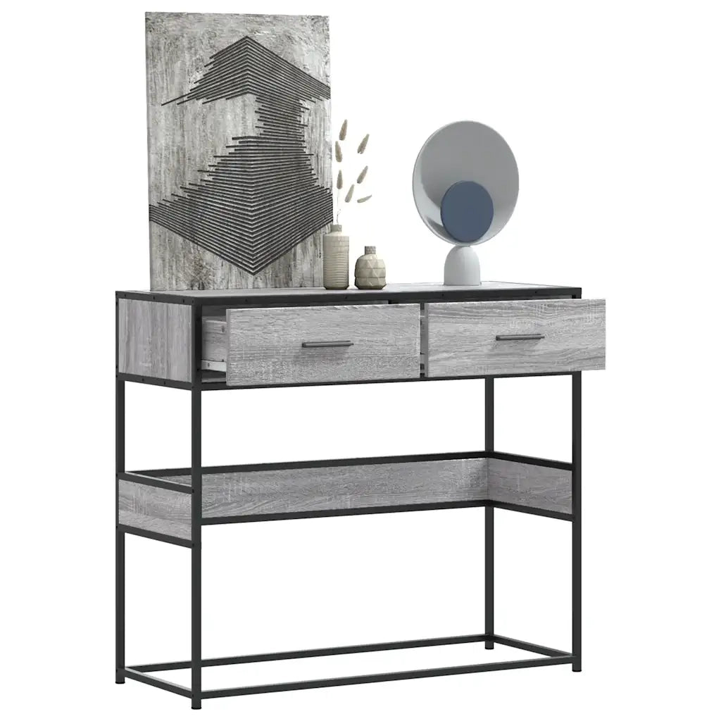 Tavolo Consolle Rovere Sonoma 90x35x80 cm in Legno Multistrato 849177