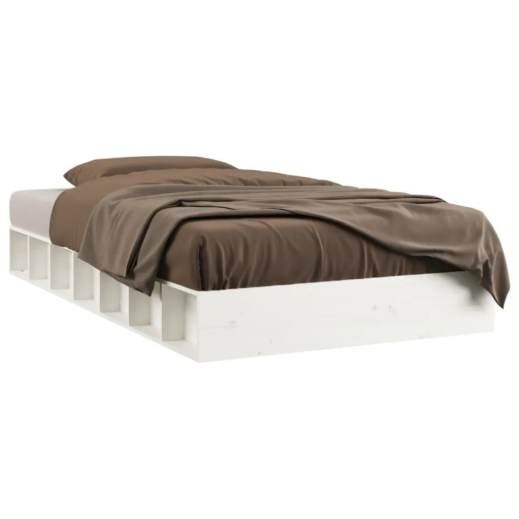 Giroletto Bianco 75x190 cm 2FT6 Small Single in Legno Massello