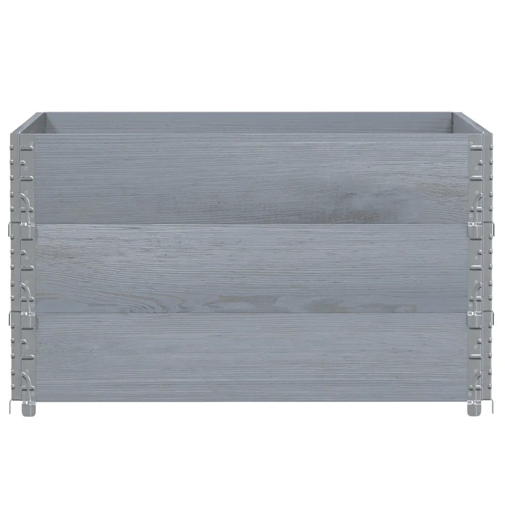 vidaXL Fioriera da Giardino Grigia 100x100 cm Legno Massello di Pino