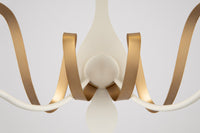 Lampada da parete Elegant in Metallo Intreccio Bianco con Oro