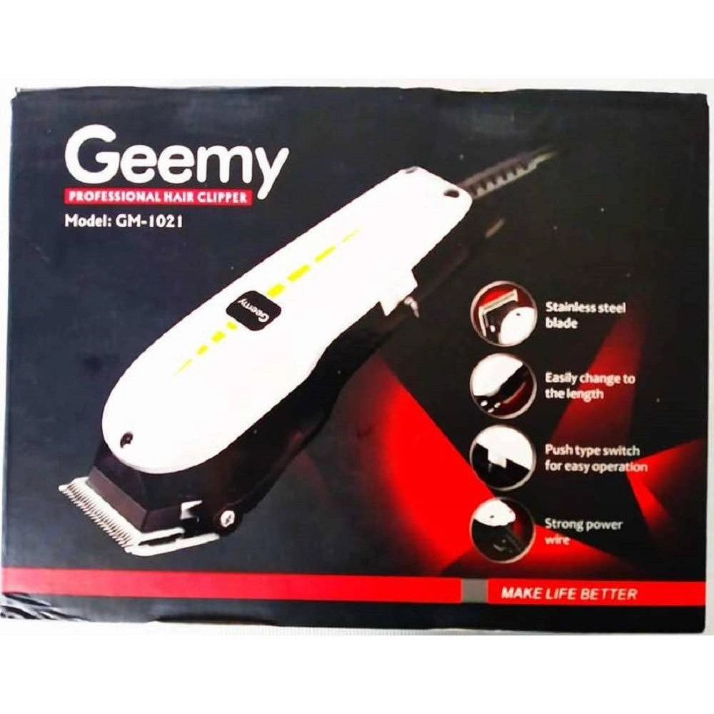 Trade Shop - Tagliacapelli Professionale Elettrico Con Filo Trimmer Regola Barba Geemy Gm1021 -