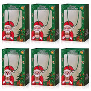 Confezioni regalo con finestra - 6 pezzi - Riciclabili - Natale - Verde - 20 x 15 x 30 cm - Confezioni regalo