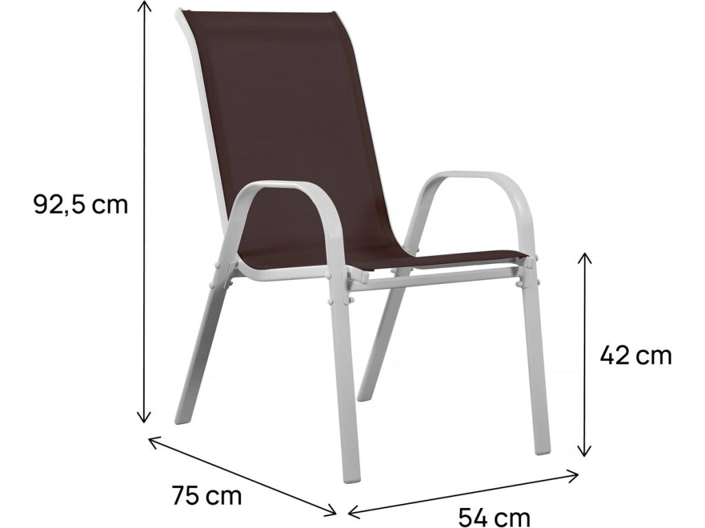 Sedia da giardino textilene "Cordoba" -Phoenix- Talpa -Set di 2
