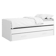 Lettino Zion, Letto per Bambini Contenitore, Bianco