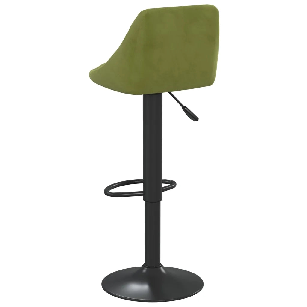 Sgabello da Bar Verde Chiaro in Velluto