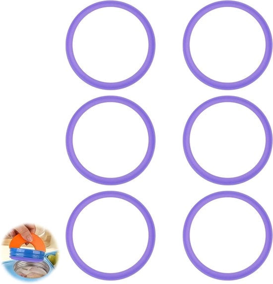 Sostituzione Sigillante in Silicone 6 pezzi - Forma Precisa - Accessori OmieBox - Bento Box - Blu