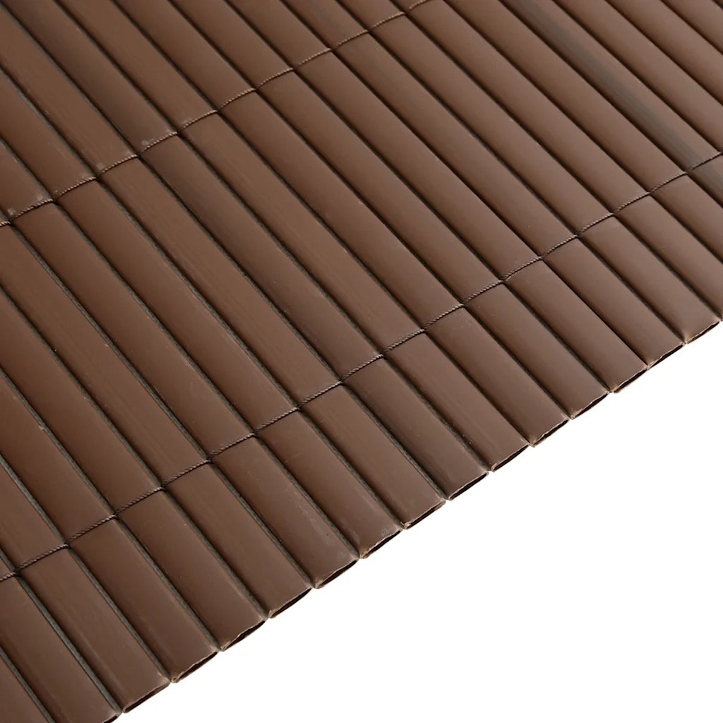 Recinzione da Giardino Bifacciale Marrone 1,8x3 m in PVC 42002621