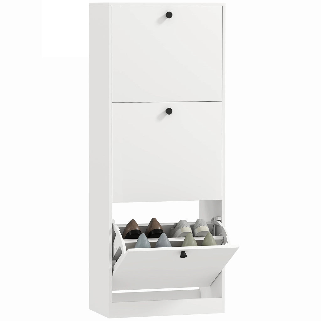 Scarpiera con 3 Cassetti ¨C Zephmum ¨C Bianco 60x30x48