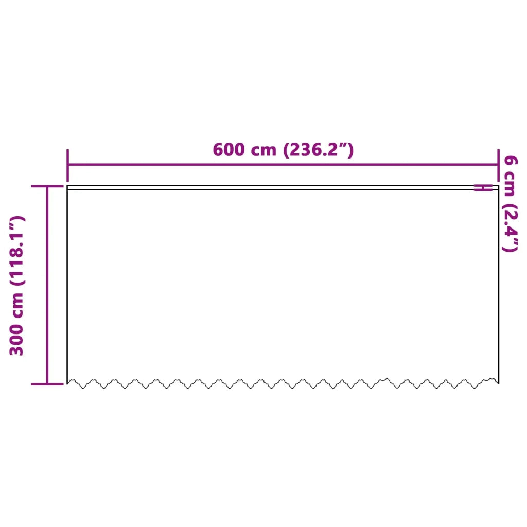 Tenda in Pizzo con tende Bianco 300 x 600 cm Poliestere 4107825