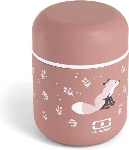 Lunchbox Isolata Portatile con Cappuccio Capsule Lekvrij, Mantieni Caldo o Freddo per 5 Ore, Modello con Disegno di Vipera, Colorazione Rosso-Cannella