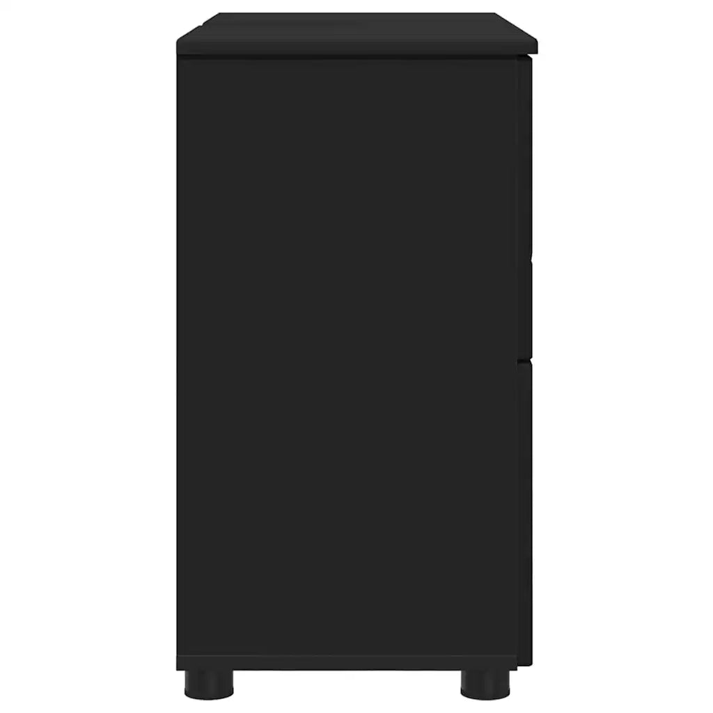 Mobile da Bagno con cassetto con porta Nero 76,5 x 35 x 64 cm 883295