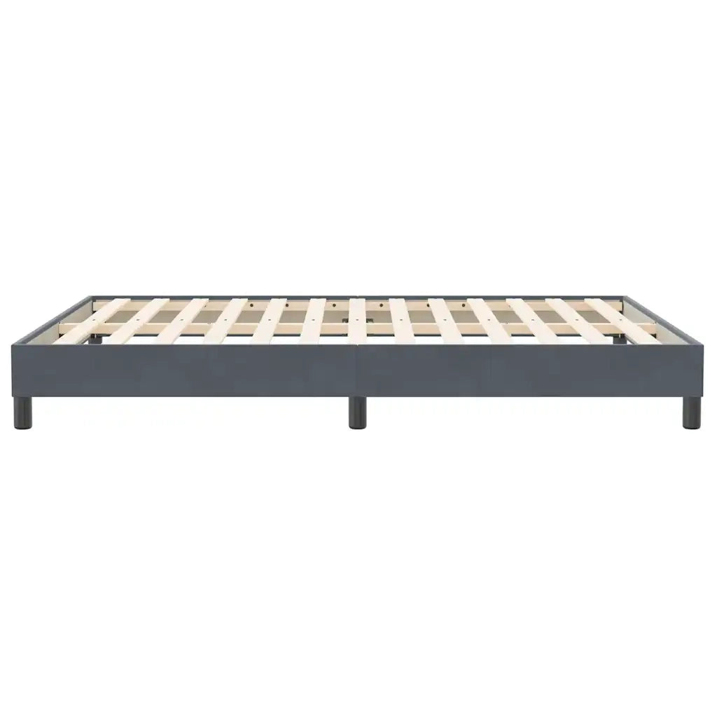 Giroletto senza Materasso-Struttura Letto Grigio Scuro 160x210 cm Velluto