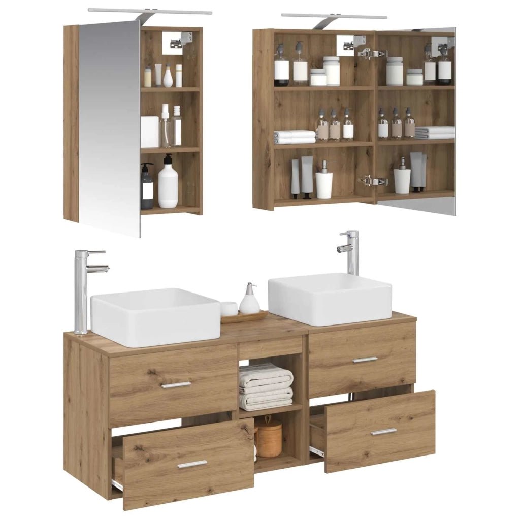 Set di mobili per il bagno 5 pcs Rovere Artigianale 3406758