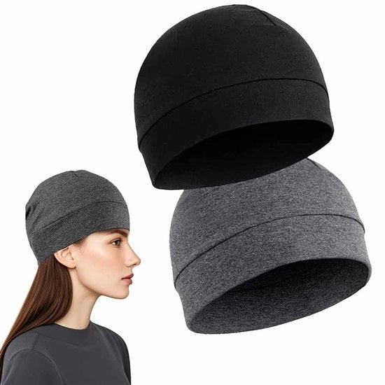 Cappello Slouch a 2 pezzi in Jersey - Ideale per attività all'aperto - Unisex - Sport - Leggero - Beanie
