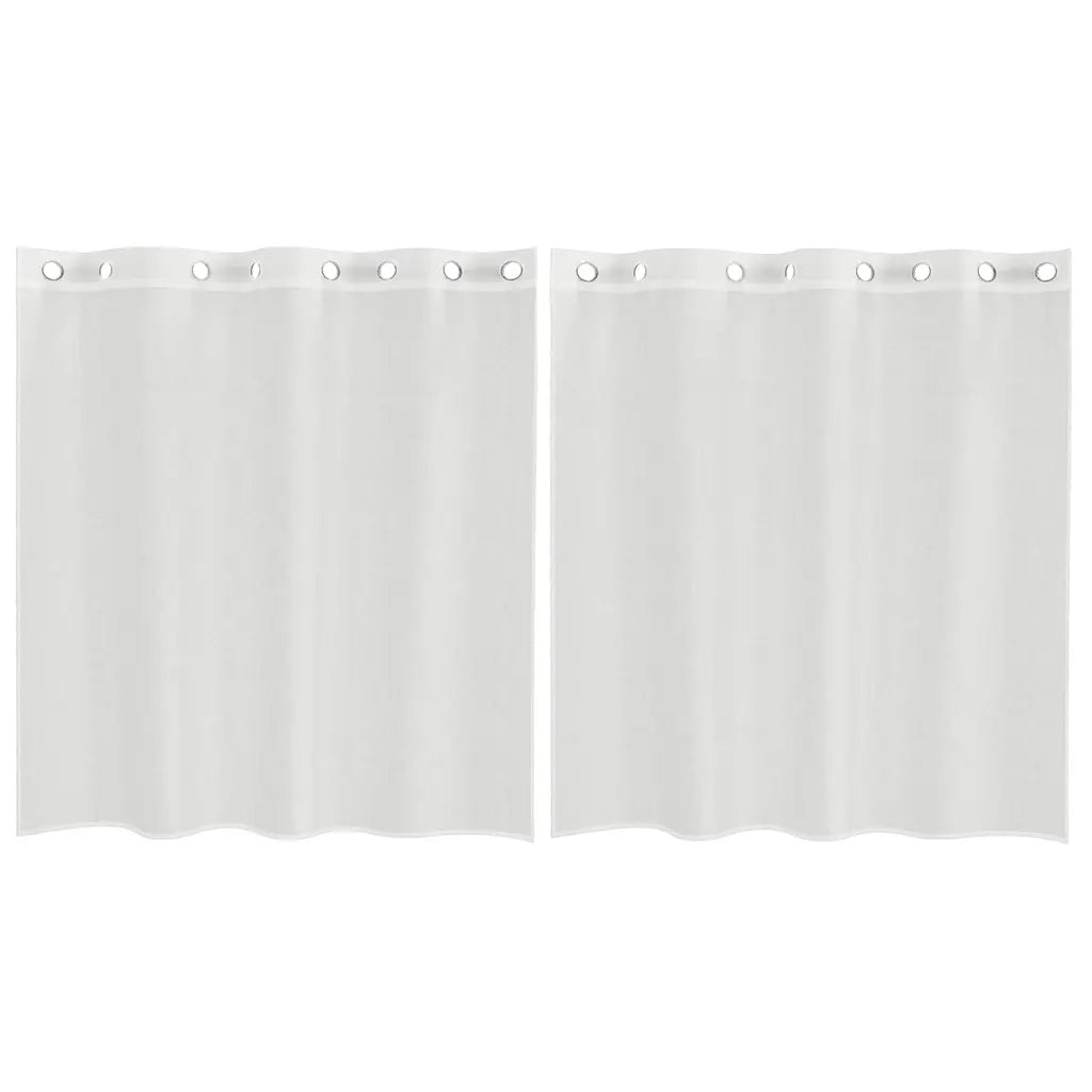 Tende in Voile con Occhielli 2 pz Bianco