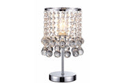Lampada da tavolo London Crystal cromata E14 40W Reality