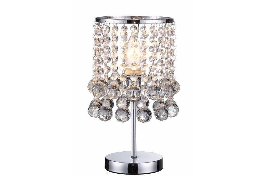 Lampada da tavolo London Crystal cromata E14 40W Reality