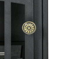 Camino a Bioetanolo da Pavimento Stile Classico 45x28x54 cm Bruciatore da 1,2L in Acciaio Nero