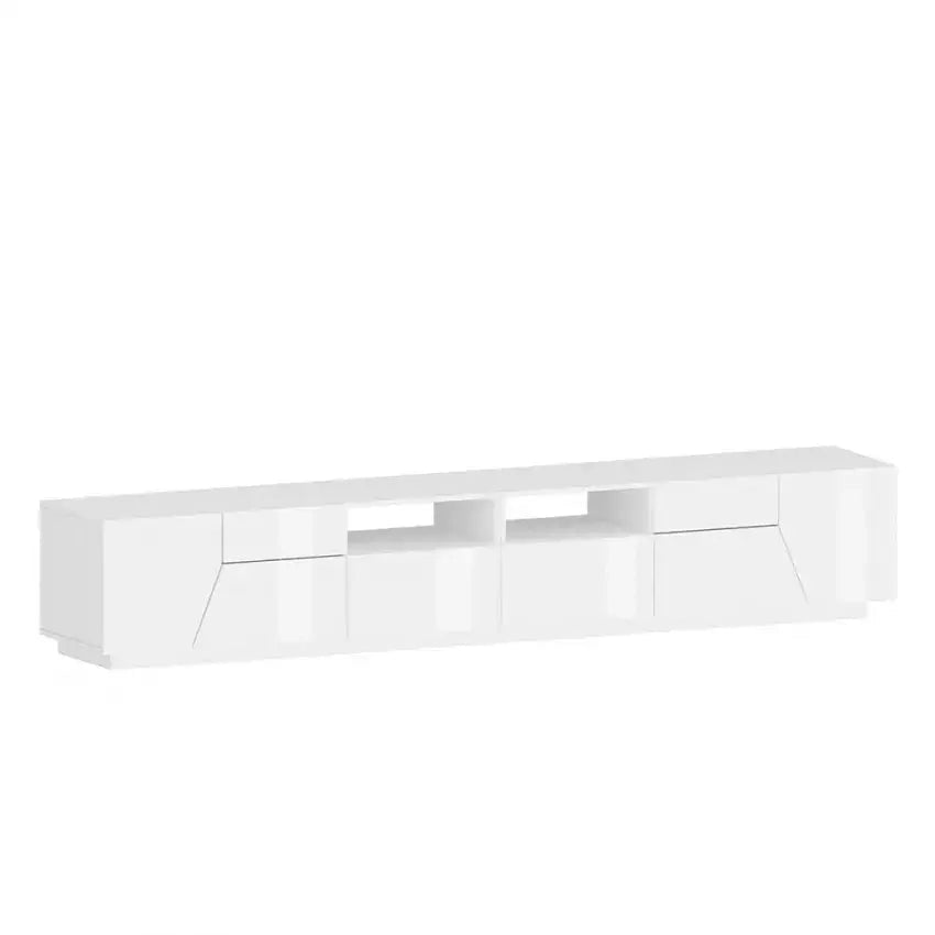 Porta TV in Bianco Laccato Alien Lowboard 260 x 43 x 46 cm