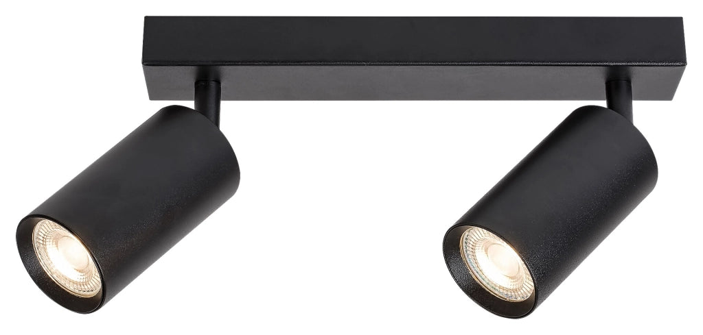 Faretto parete/soffitto nero GU10 2x25W Solo Rabalux