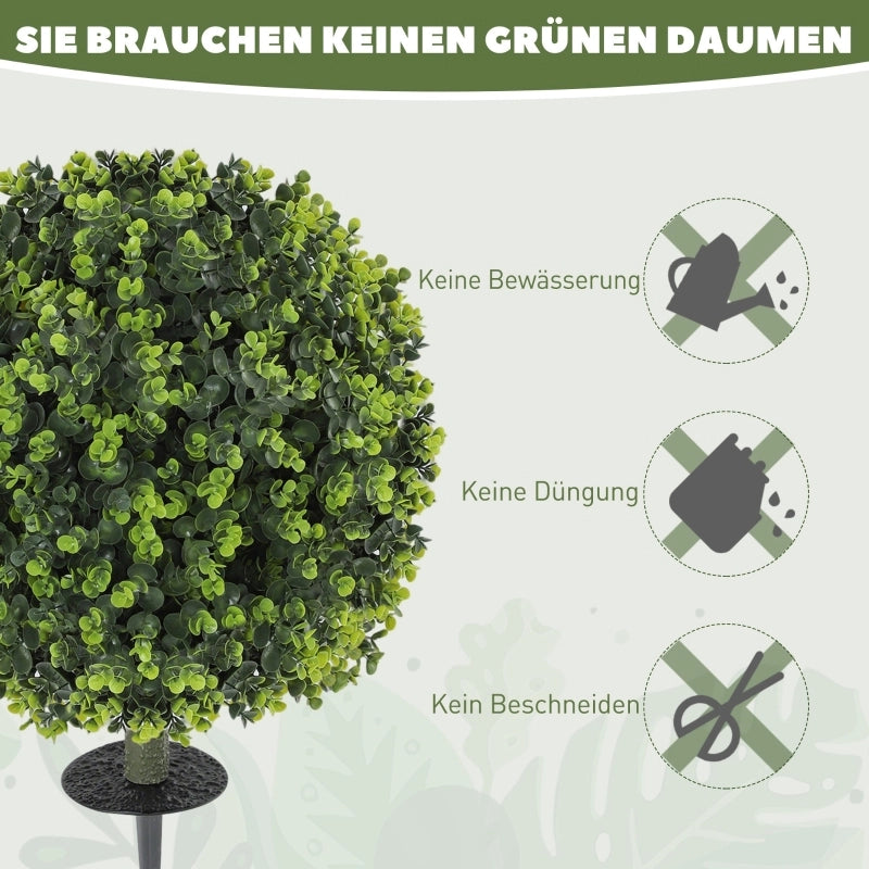 PIANTA ARTIFICIALE Set da 2 pezzi Ø40 x 56 cm Verde con picchetto