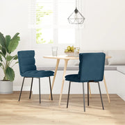 vidaXL Sedie da Pranzo 2 pz Blu in Velluto