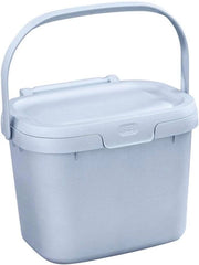 Compostiera in plastica riciclata per rifiuti organici in grigio chiaro