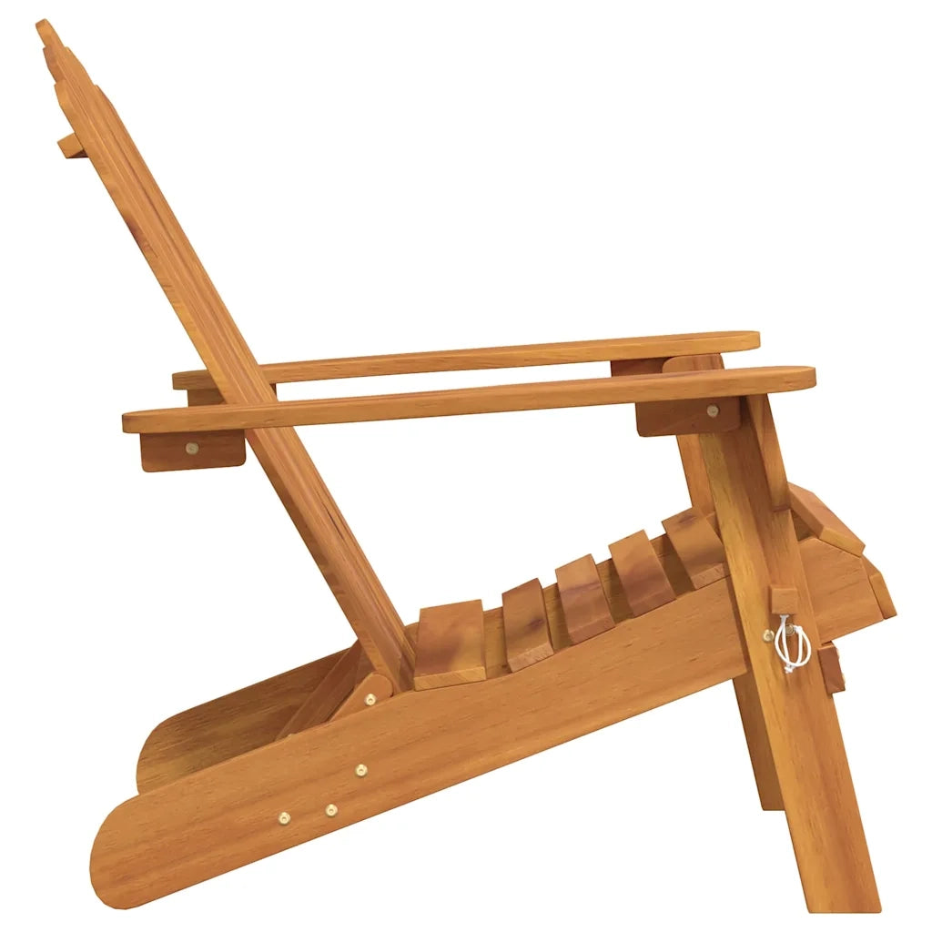 Sedie da Giardino Adirondack 2pz-Sedia da esterno in Legno Massello di Acacia