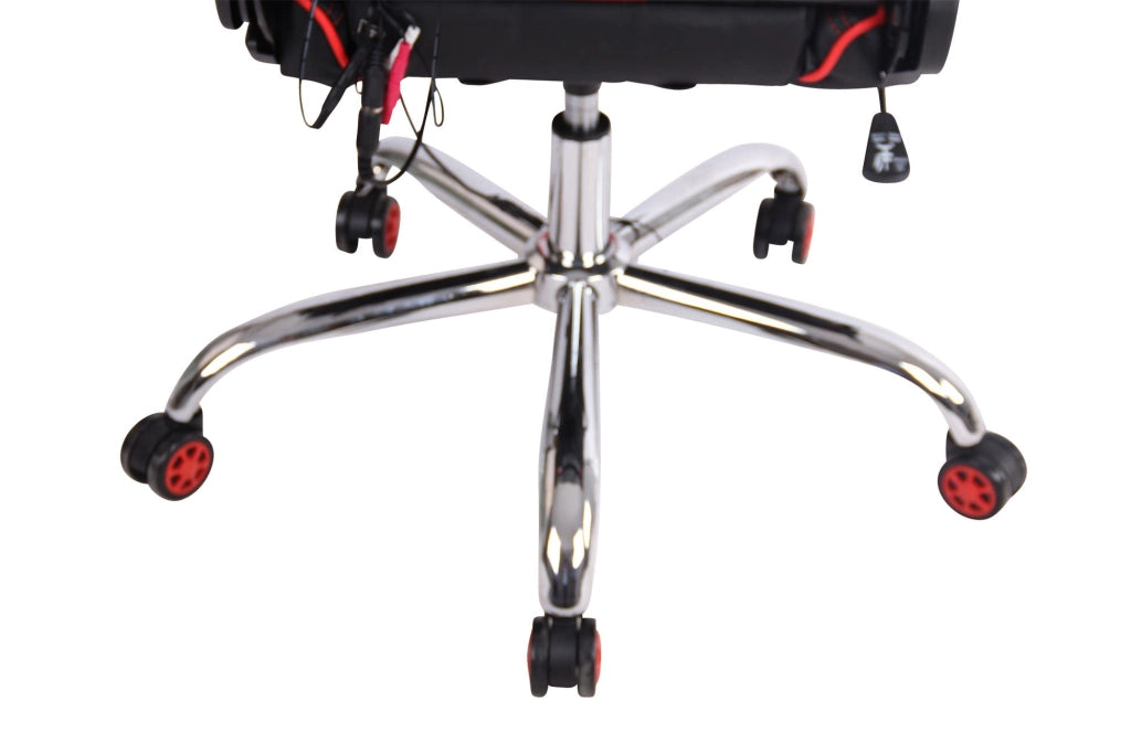 Sedia Ufficio Massaggiante Limit XM In Similpelle nero/rosso