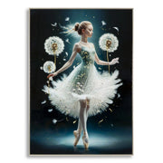 Dipinto Su Tela Laccato Dancing Con Cornice -a- cm 72x4x102