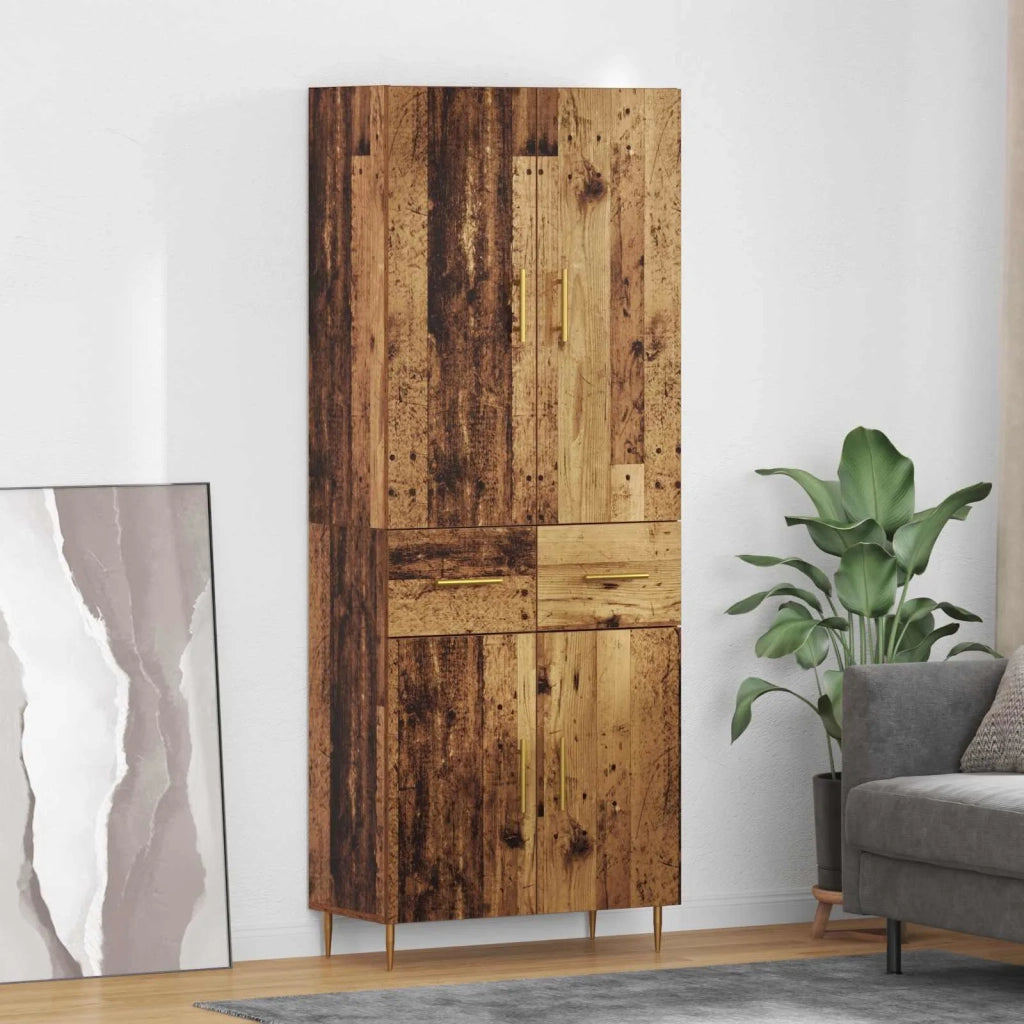 Credenza-Buffet-Armadio da cucina Legno vecchio 69,5 x 34 x 180 cm Legno multistrato 282605