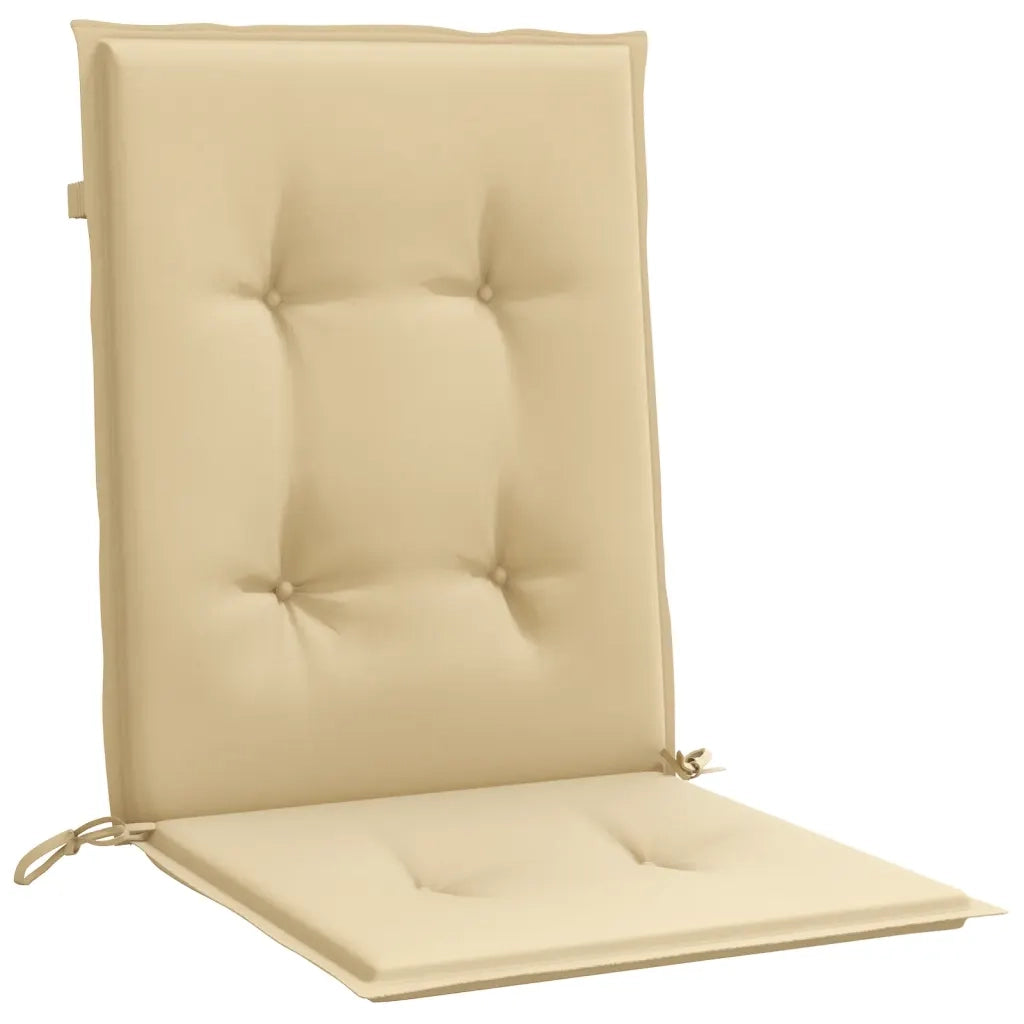 Cuscini Sedia Schiena Bassa 4 pz Beige MÃ©lange 100x50x4 Tessuto