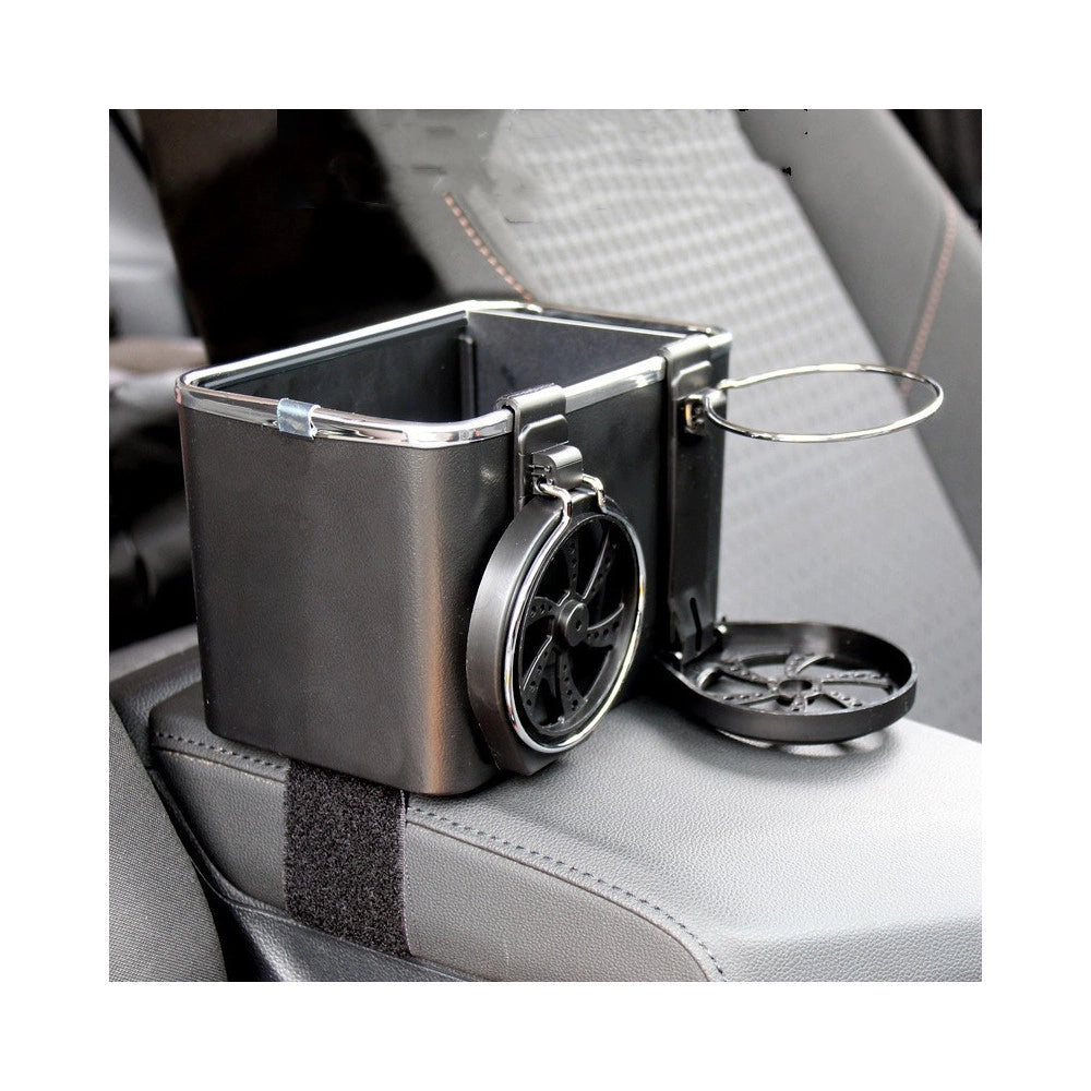 Trade Shop - Organizer Per Bracciolo Universale Portaoggetti Per Auto Con Porta Bicchieri -