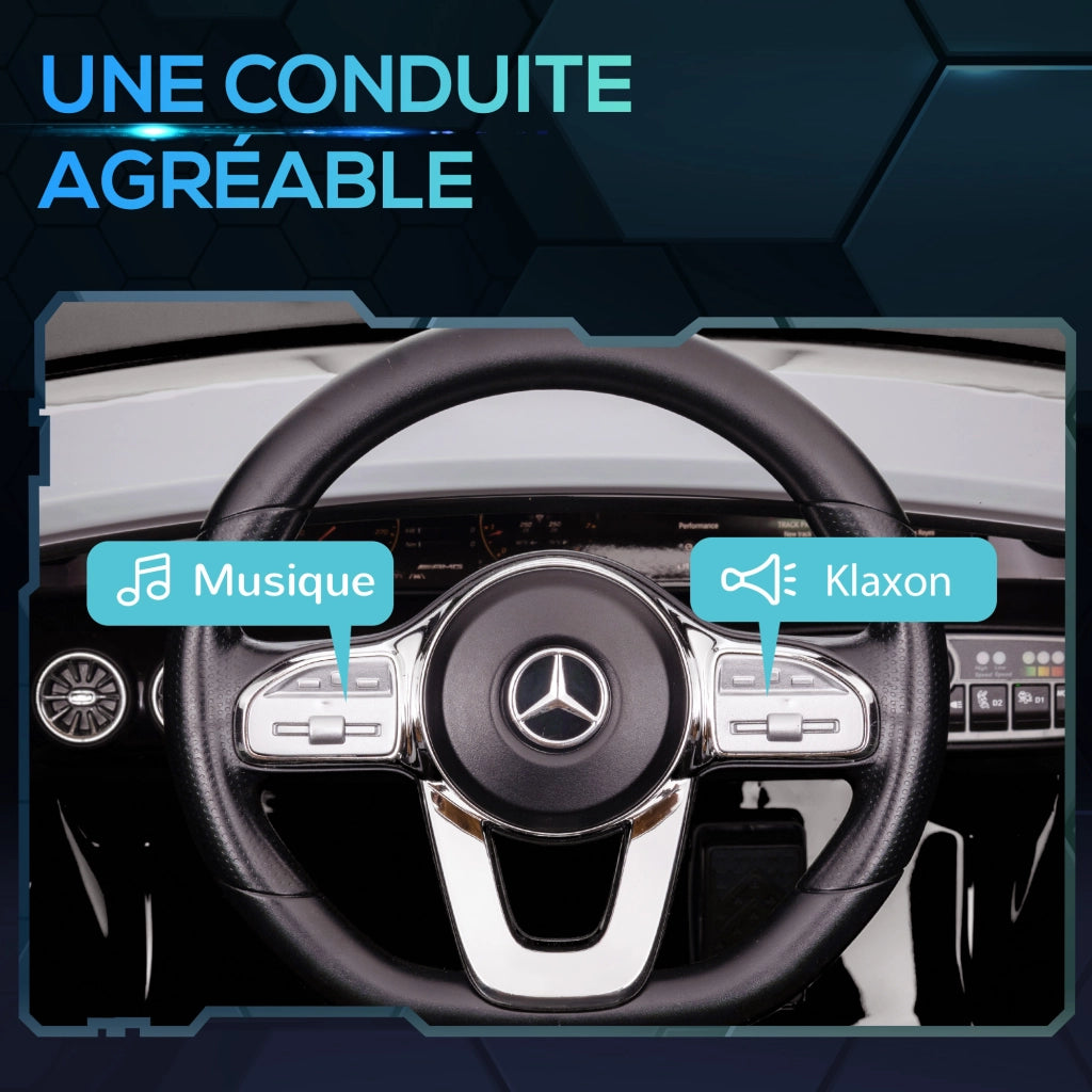 Auto elettrica Mercedes-Benz AMG CLA 45 ¨C Xylo ¨C nero, telecomando, fari LED