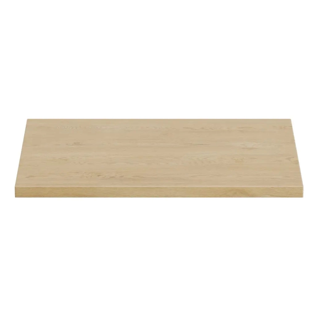 Piano lavabo NATURA – L60 × P46 cm – Rovere chiaro – Da appoggiare – Compatibile con mobile sottolavabo