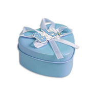 Trade Shop - Scatoline Portaconfetti 36 Pezzi Cuore Nascita Battesimo Bomboniera Bimbo Bimba - Celeste