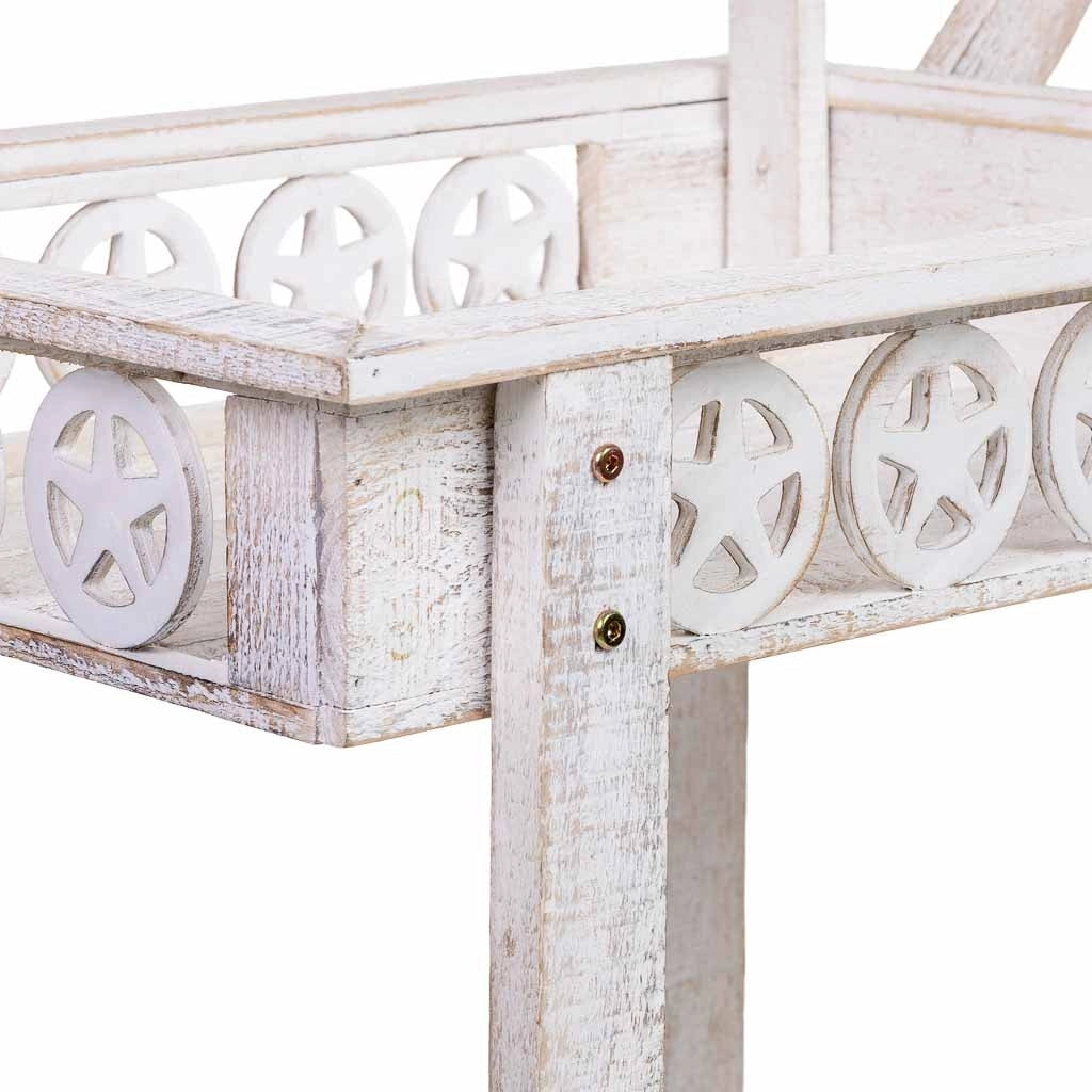 Carrello espositivo-scaffale in legno 80x45x140h cm